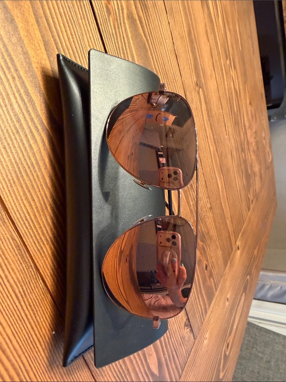 Saint Laurent Rose Gold Lens Aviator Sunglasses